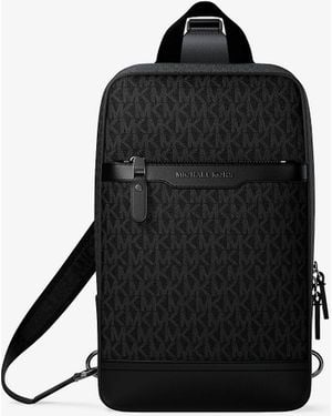 Michael Kors Mk Hudson Signature Logo Travel Sling Pack - Black