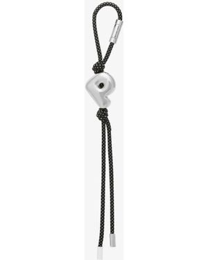 MICHAEL Michael Kors Mk Initial-Tone And Speckled Cord Bag Charm - White