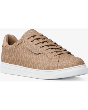 Michael Kors Mk Keating Signature Logo Trainers - Natural