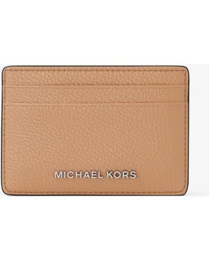 MICHAEL Michael Kors Mk Pebbled Leather Card Case - White