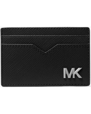 Michael Kors Mk Edison Saffiano Leather Card Case - White