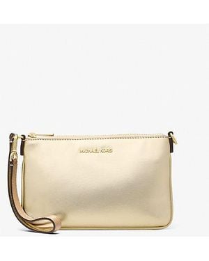 Michael Kors Jet Set Small Metallic Wristlet - Natural