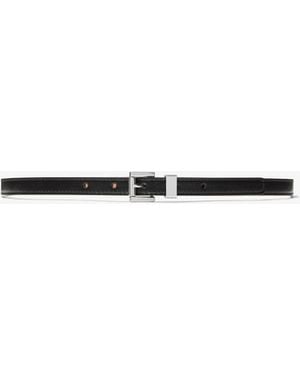 Michael Kors Kate Leather Belt - White