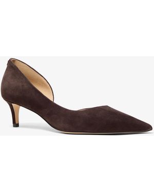 MICHAEL Michael Kors Mk Elyse Suede Kitten Pump - White