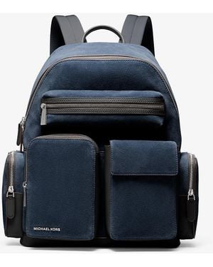 Michael Kors Mkmochila Dakota Mediana De Ante Con Bolsillos Cargo - Azul