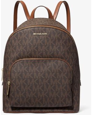 Michael Kors Outlet Mk Zaino Connie Medio Con Stampa Logo - Marrone