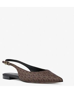 Michael Kors Amali Signature Logo Slingback Flat - White