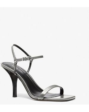 Michael Kors Selina Burnished Leather Sandal - White