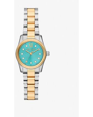 Michael Kors Petite Emery Pavé Two-Tone Watch in White | Lyst display picture 2