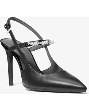 MICHAEL Michael Kors Mk Dina Flex Leather Slingback Pump - White