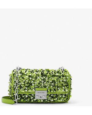 Michael Kors Mk Limited-Edition Tribeca Small Hand-Embellished Shoulder Bag - Green