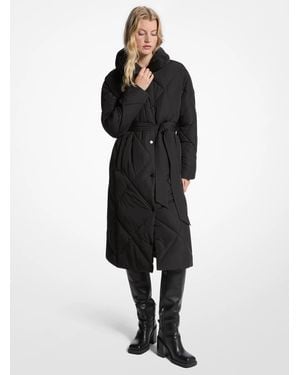 MICHAEL Michael Kors Mk Diamond Quilted Puffer Coat - Black