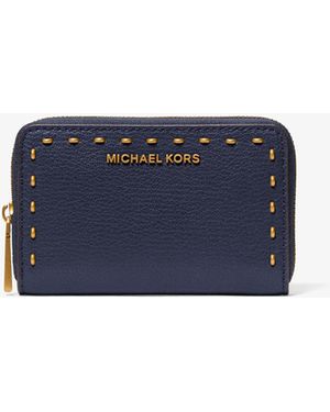 MICHAEL Michael Kors Small Studded Leather Wallet - Blue
