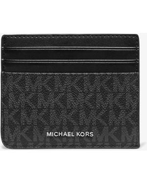 Michael Kors Hudson Signature Logo Card Case - Black