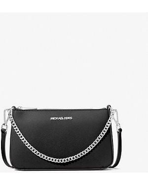 Michael Kors Jet Set Medium Saffiano Leather Crossbody Bag - Gray