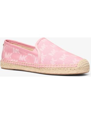 Michael Kors Hastings Logo Jacquard Espadrille - Pink