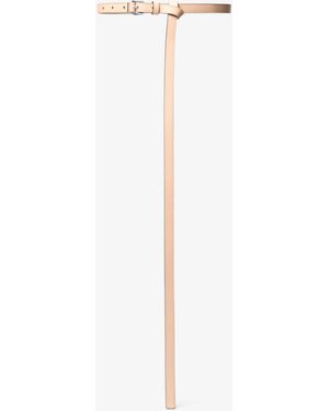 Michael Kors Carolyn Leather Belt - White