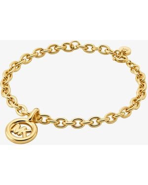 Michael Kors Mk Bracciale A Catena Con Ciondolo Con Logo - Metallizzato