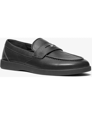 Michael Kors Wesley Pebbled Leather Loafer - White