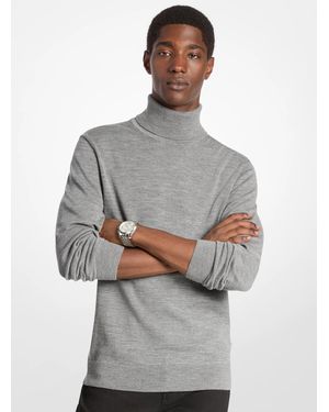 Michael Kors Mk Wool Polo Neck Jumper - Grey
