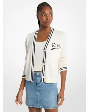 Michael Kors Kors Varsity Cardigan - White
