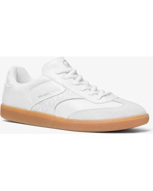 Michael Kors Benny Mixed-Media Sneaker - White
