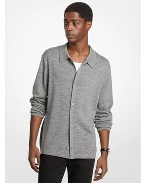 Michael Kors Mk Wool Shirt - Grey