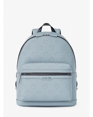 Michael Kors Cooper Medium Logo Debossed Dome Backpack - Blue