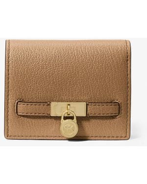 Michael Kors Mk Hamilton Moderne Small Leather Wallet - Natural
