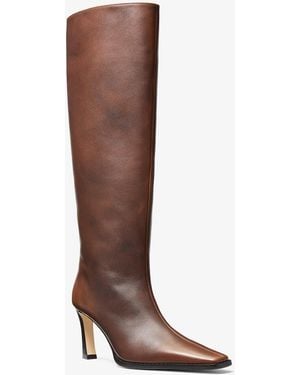 MICHAEL Michael Kors Mk Darrah Burnished Leather Boot - Brown