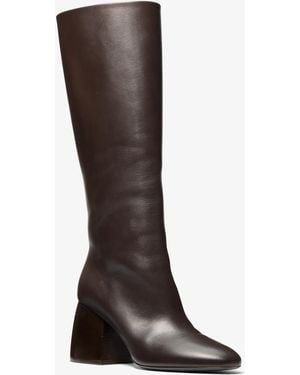 Michael Kors Kaitlin Leather Riding Boot - Brown