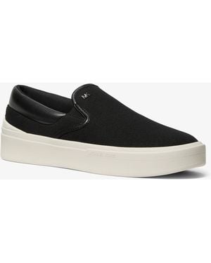 Michael Kors Eddie Cotton Canvas Slip-On Trainer - White