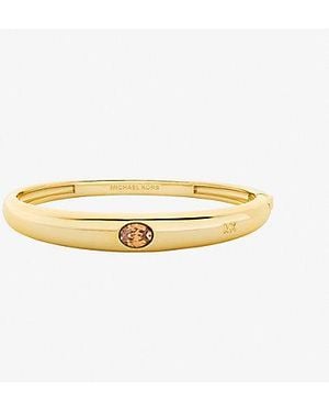 Michael Kors Oval Stone Bangle - Metallic