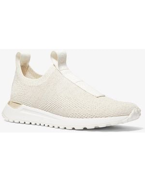 Michael Kors Mk Bodie Knit Slip-On Trainers - White