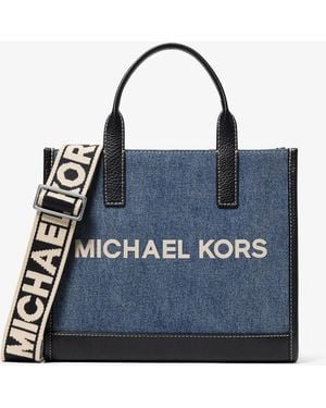 Michael Kors Cooper Denim Convertible Crossbody Bag - Blue
