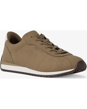 Michael Kors Rhodes Suede Trainer - Natural