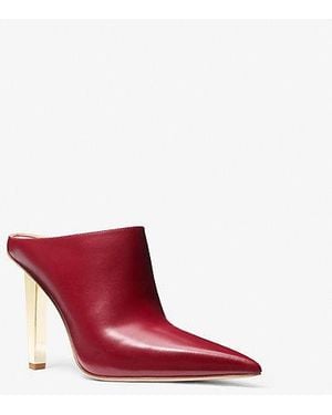 MICHAEL Michael Kors Halle Leather Mule Pump - Red