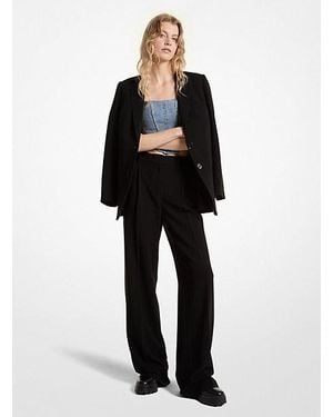 Michael Kors Crepe Wide-Leg Pants - White