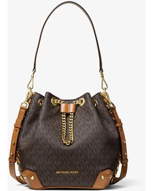 MICHAEL Michael Kors Bombonera Alanis Mediana Con Logotipo - Marrón