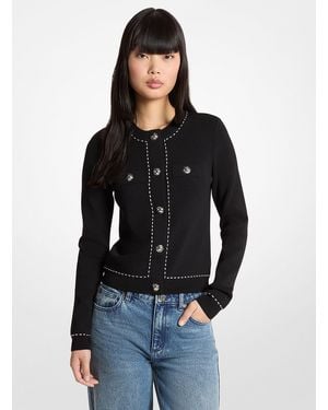 MICHAEL Michael Kors Mkcárdigan De Punto Elástico Con Tachuelas - Negro