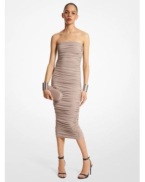 Michael Kors Collection Strapless Midi Dress - Natural