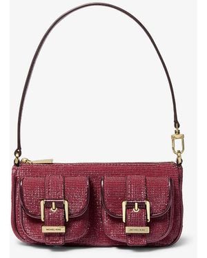 MICHAEL Michael Kors Mk Zoe Small Sequined Pochette - Red
