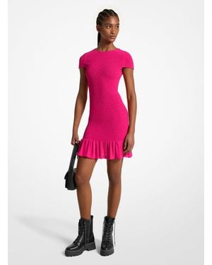 MICHAEL Michael Kors Mkvestido Mini De Georgette Fruncido - Rosa