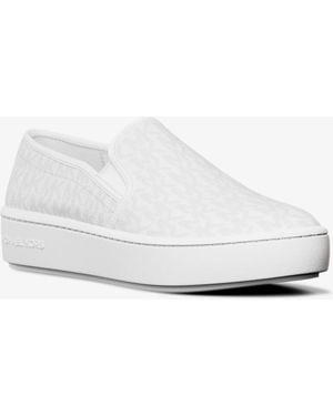 Michael Kors Teddi Signature Logo Slip-On Sneaker - White