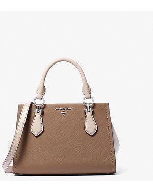 MICHAEL Michael Kors Mkbandolera Marilyn Pequeña De Piel Saffiano Con Bloque De Color - Neutro