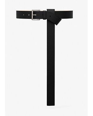 Michael Kors Pebbled Leather Belt - Black