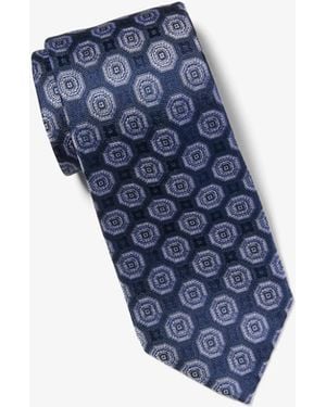 Michael Kors Mk Diamond Silk Tie - Blue