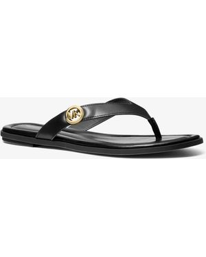 MICHAEL Michael Kors Mk Erin Leather Sandal - Black
