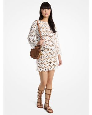 Michael Kors Mkfalda De Crochet Floral Con Adornos De Espejo - Blanco