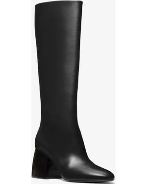Michael Kors Kaitlin Leather Riding Boot - Black